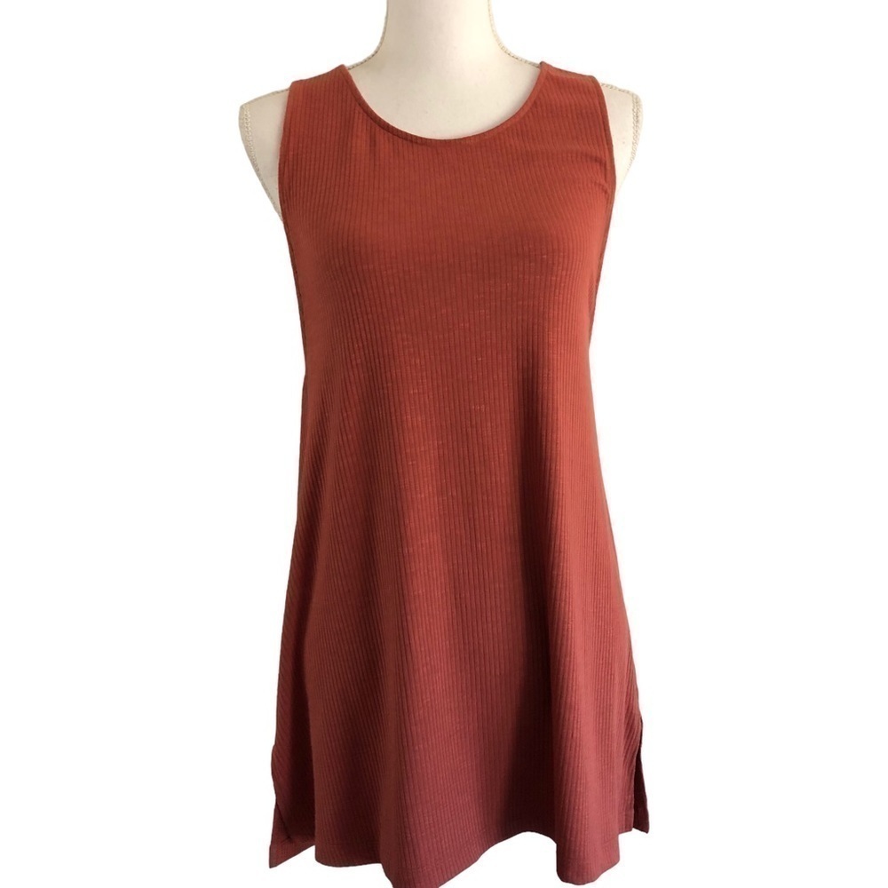 Fortune Swimwear Ribbed Knit Twist Back Cover Up Small - Picture 4 of 12
